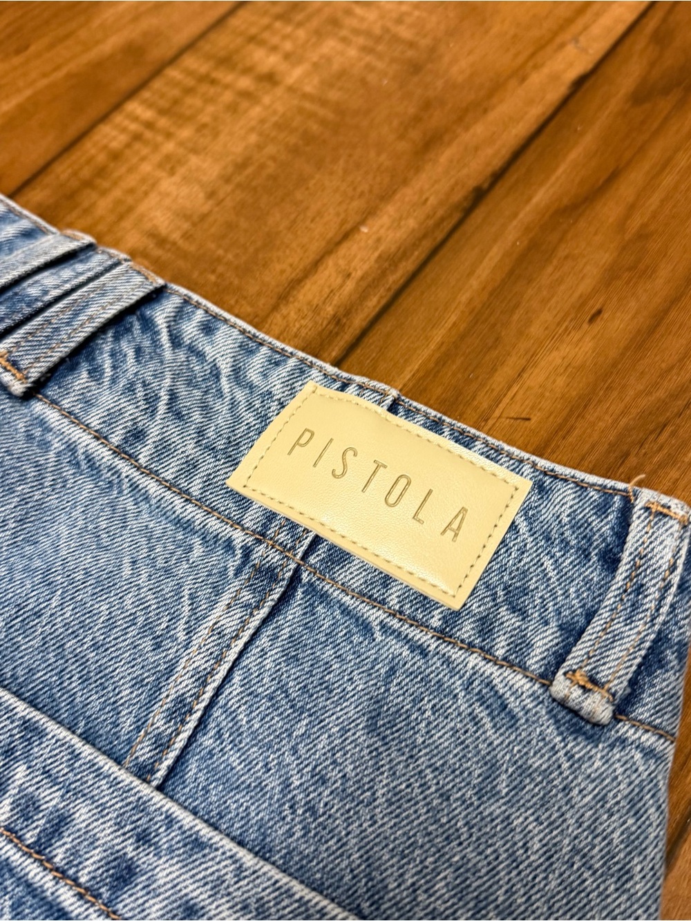 Pistola Light Wash Denim Wide Leg Flare Jeans Stretch Womens 27 - Picture 12 of 12